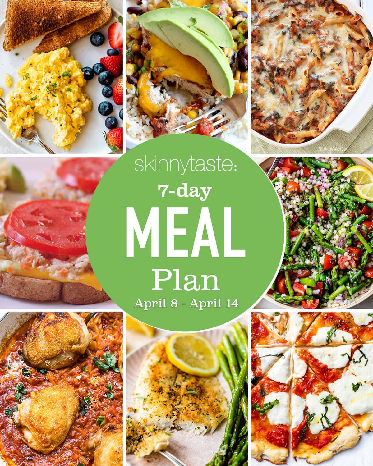 Free 7 Day Healthy Meal Plan (April 8-14)