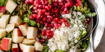 Shaved Brussels Sprouts Salad with Pears, Pomegranate and Pepitas