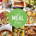 Free 7 Day Healthy Meal Plan (Nov 6-12)