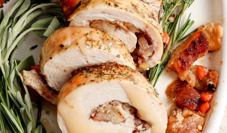 Thanksgiving Turkey Roulade with Italian Sausage Stuffing