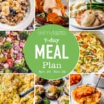 Free 7 Day Healthy Meal Plan (Nov 20-26)