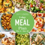 Free 7 Day Healthy Meal Plan (Dec 4-10)