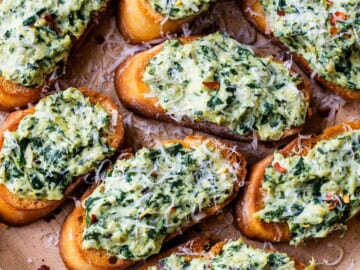 Spinach-Artichoke Crostini