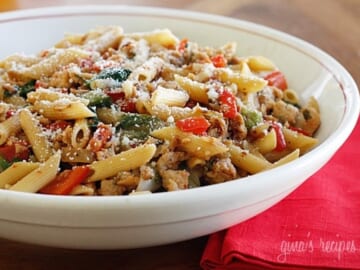 Escarole Pasta with Sausage and Peppers