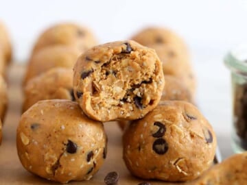 protein balls on rack