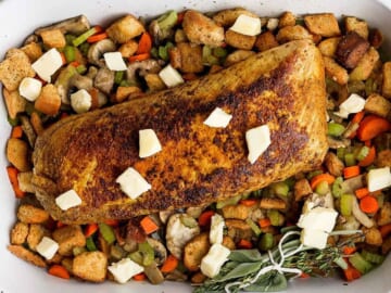 One-Pot Roasted Pork Tenderloin with Mushroom Stuffing