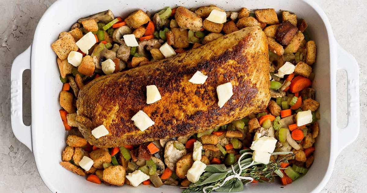 One-Pot Roasted Pork Tenderloin with Mushroom Stuffing