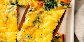 Breakfast Casserole with Spinach and Sausage