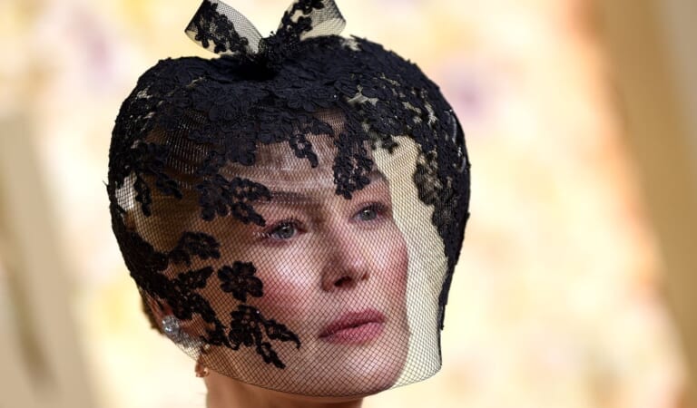 The Real Reason Behind Rosamund Pike’s Veil on the Golden Globes Red Carpet