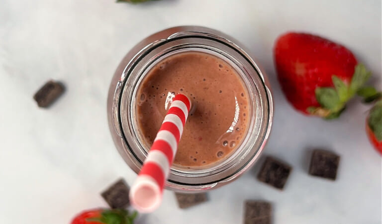 Chocolate Strawberry Banana Smoothie