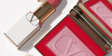 Valentino Beauty Eye2Cheek Rosa Emozione and Satin Lip 100R Roman Grace