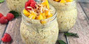 Mango-Coconut Overnight Protein Oats