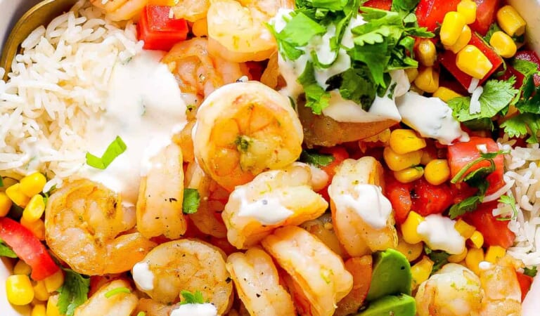 Cilantro Lime Shrimp Bowls