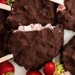 Chocolate Covered Strawberry Frozen Yogurt Bars