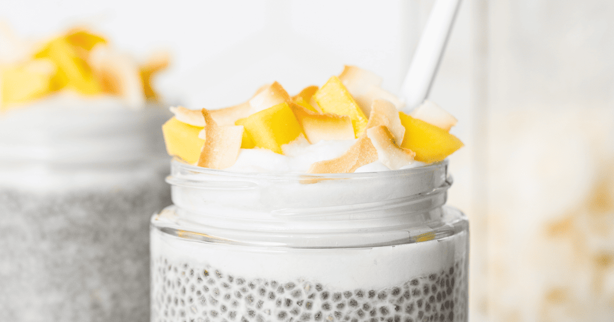 Protein Coconut Cream Pie Chia Pudding Cups