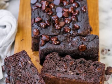 Chocolate Oat Flour Banana Bread