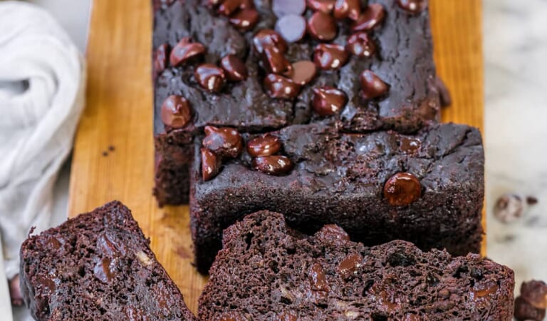 Chocolate Oat Flour Banana Bread