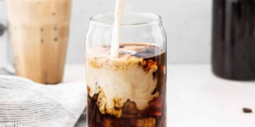 A glass of vanilla sweet cream cold brew.