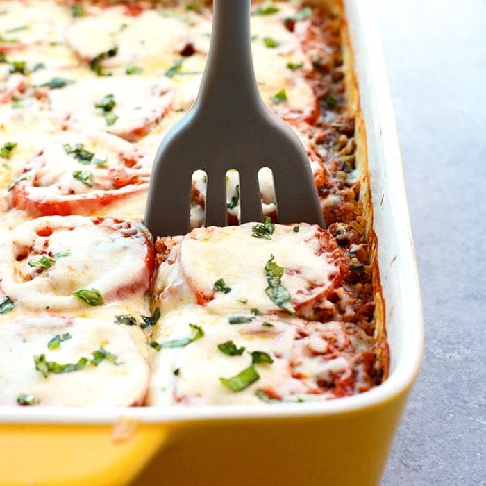 a Naked Spinach Lasagna Casserole