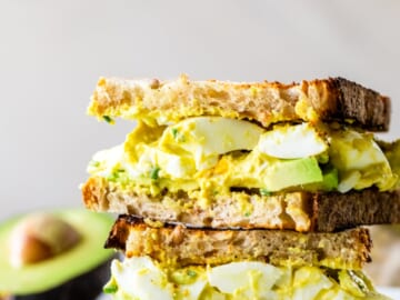 Avocado Egg Salad on toast