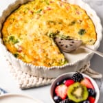 Crustless Quiche and fruit