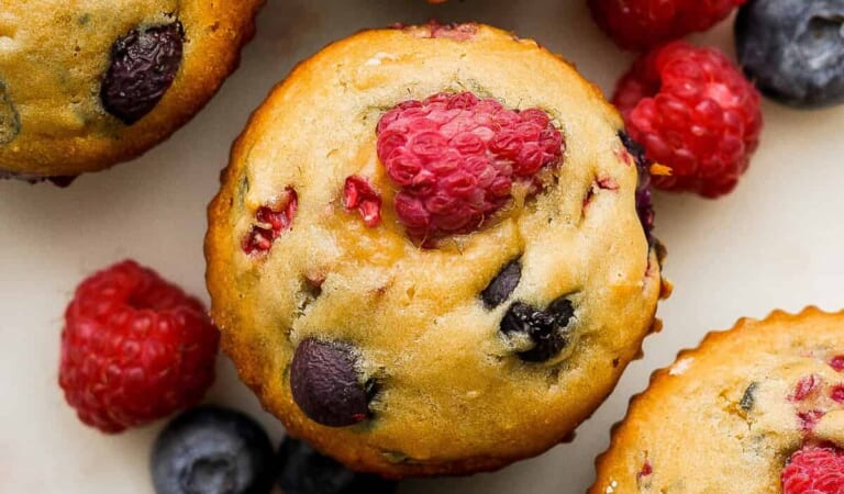 Greek Yogurt Berry Muffins