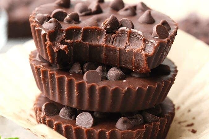 Thin Mint Almond Butter Cups