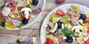 Chopped Italian Salad with Sweet Red Pepper Vinaigrette