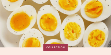 A collection of over 15 healthy egg recipes presented on a plate, suggesting they are superior to takeout options.